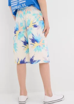 bonprix Jungen 9-16 Jahre·Shorts|Jungen 2-8 Jahre·Nachhaltigere Materialien|Sweat-Bermuda aus Bio Baumwolle naturbeige bunt bedruckt