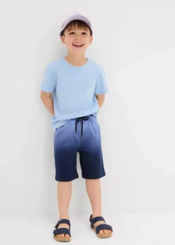 bonprix Jungen 2-8 Jahre·Shorts|Jungen 2-8 Jahre·Mehrfachpacks|Sweat-Bermuda aus reiner Baumwolle (2er Pack) dunkelblau+meeresgrün