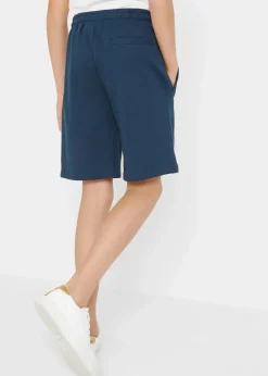 bonprix Jungen 9-16 Jahre·Shorts|Jungen 2-8 Jahre·Nachhaltigere Materialien|Sweat-Bermuda aus reiner Bio-Baumwolle dunkelblau bedruckt