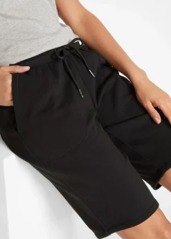 bonprix Bekleidung·Outdoorbekleidung|Bekleidung·Röcke|Sweat-Bermuda aus reiner Baumwolle schwarz