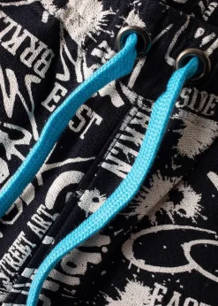 bonprix Jungen 9-16 Jahre·Shorts|Jungen 2-8 Jahre·Nachhaltigere Materialien|Sweat-Bermuda aus reiner Bio Baumwolle schwarz bedruckt