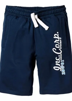 bonprix Sweat|Hosen|Sweat-Bermuda aus reiner Baumwolle dunkelblau