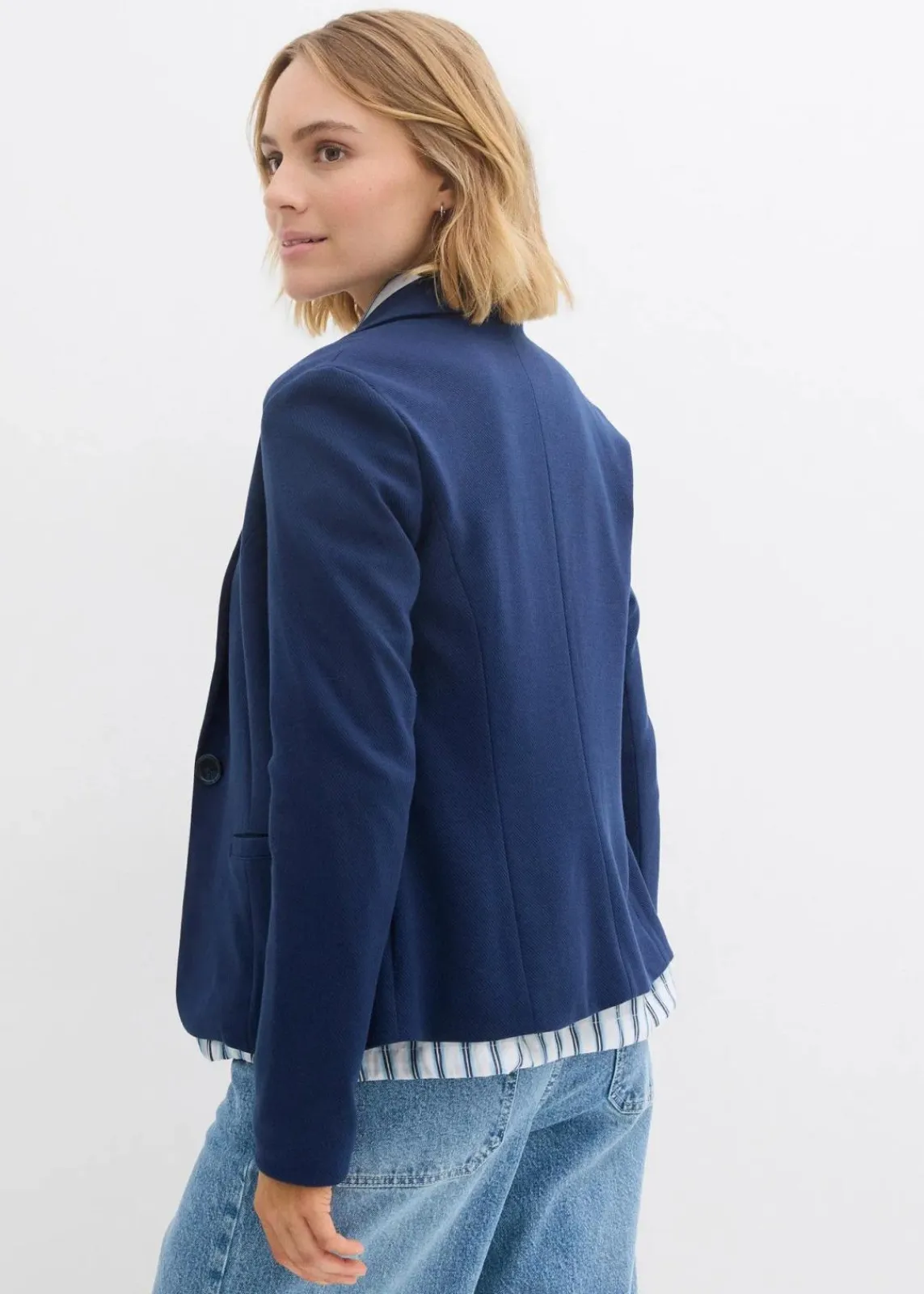 Sweatblazer mit fließender Viskose|bonprix Discount