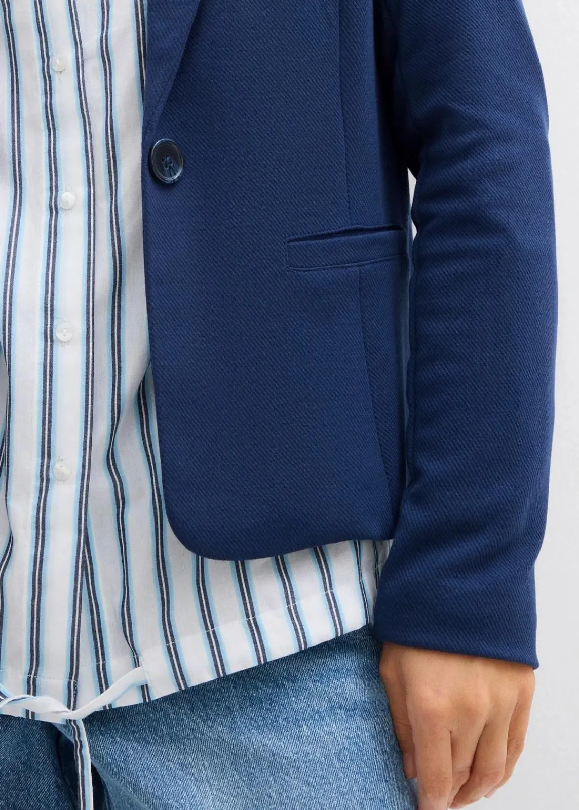 Sweatblazer mit fließender Viskose|bonprix Discount