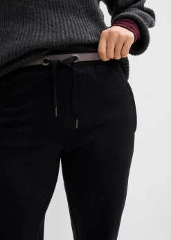 bonprix Bekleidung·Blusen & Tuniken|Bekleidung·Kleider|Sweathose aus Baumwoll-Mix, 2er Pack schwarz+schwarz