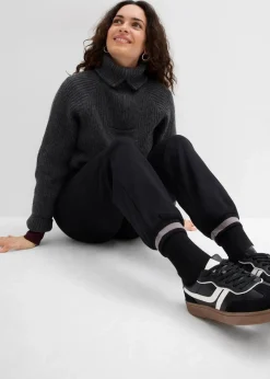 bonprix Bekleidung·Blusen & Tuniken|Bekleidung·Kleider|Sweathose aus Baumwoll-Mix, 2er Pack schwarz+schwarz