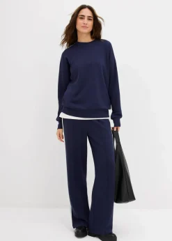 bonprix Hosen|Sweat|Sweathose aus Interlock-Qualität blau