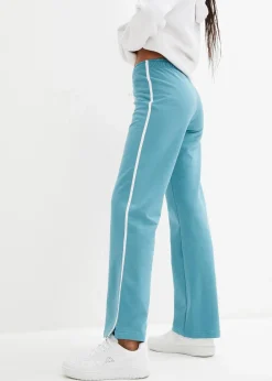 bonprix Hosen|Sweat|Sweathose aus reiner schwerer Baumwolle (2er-Pack ) schwarz + mattkobalttürkis