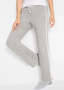 bonprix Hosen|Sweat|Sweathose aus reiner schwerer Baumwolle (2er-Pack ) schwarz + hellgrau meliert