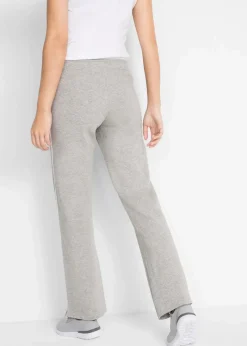 bonprix Hosen|Sweat|Sweathose aus reiner schwerer Baumwolle (2er-Pack ) schwarz + hellgrau meliert