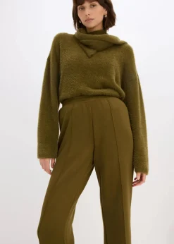 bonprix Hosen|Sweat|Sweathose aus softem Viskose-Mix erdoliv