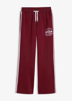 bonprix Bekleidung·Blusen & Tuniken|Bekleidung·Kleider|Sweathose aus weichem Baumwoll-Mix ahornrot/weiß