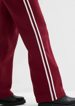 bonprix Bekleidung·Blusen & Tuniken|Bekleidung·Kleider|Sweathose aus weichem Baumwoll-Mix ahornrot/weiß