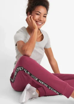 Sweathose mit Bündchen und Statement-Druck|bonprix Online