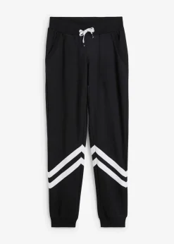 bonprix Bekleidung·Blusen & Tuniken|Bekleidung·Kleider|Sweathose mit Streifen schwarz gestreift