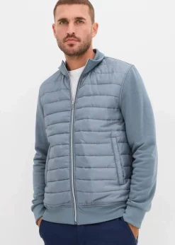 Sweatjacke aus Materialmix|bonprix Clearance