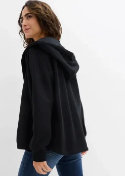bonprix Bekleidung·Röcke|Bekleidung·Blusen & Tuniken|Sweatjacke aus reiner Bio-Baumwolle schwarz
