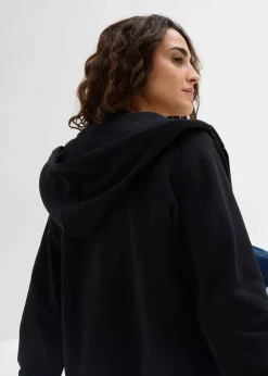 bonprix Bekleidung·Röcke|Bekleidung·Blusen & Tuniken|Sweatjacke aus reiner Bio-Baumwolle schwarz