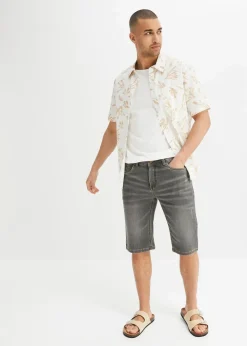 Sweat-Jeans-Bermuda m. Komfortschnitt, Regular Fit|bonprix Hot