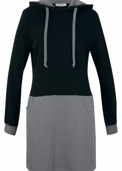 bonprix Bekleidung·Blusen & Tuniken|Bekleidung·Pullover & Strickjacken|Sweatkleid grau/schwarz