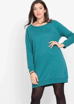 bonprix Kleider|Sweat|Sweatkleid kobalttürkis