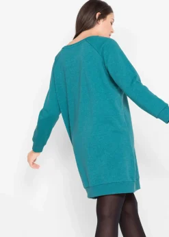 bonprix Kleider|Sweat|Sweatkleid kobalttürkis