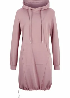 bonprix Bekleidung·Blusen & Tuniken|Bekleidung·Pullover & Strickjacken|Sweatkleid aus Baumwoll-Mix rosenholz