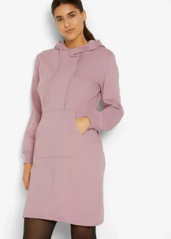 bonprix Bekleidung·Blusen & Tuniken|Bekleidung·Pullover & Strickjacken|Sweatkleid aus Baumwoll-Mix rosenholz