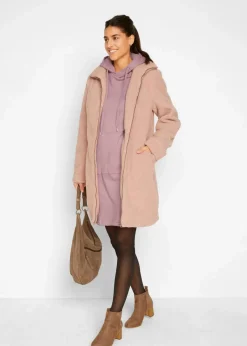 bonprix Bekleidung·Blusen & Tuniken|Bekleidung·Pullover & Strickjacken|Sweatkleid aus Baumwoll-Mix rosenholz