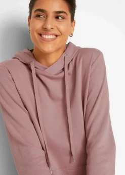 bonprix Bekleidung·Blusen & Tuniken|Bekleidung·Pullover & Strickjacken|Sweatkleid aus Baumwoll-Mix rosenholz