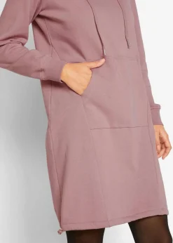 bonprix Bekleidung·Blusen & Tuniken|Bekleidung·Pullover & Strickjacken|Sweatkleid aus Baumwoll-Mix rosenholz