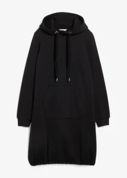 bonprix Kleider|Sweat|Sweatkleid aus Baumwoll-Mix schwarz