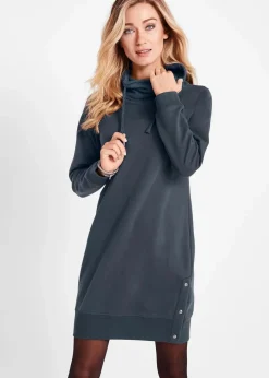 bonprix Bekleidung·Blusen & Tuniken|Bekleidung·Pullover & Strickjacken|Sweatkleid aus reiner Baumwolle nachtblau