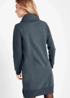 bonprix Bekleidung·Blusen & Tuniken|Bekleidung·Pullover & Strickjacken|Sweatkleid aus reiner Baumwolle nachtblau