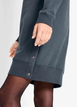 bonprix Bekleidung·Blusen & Tuniken|Bekleidung·Pullover & Strickjacken|Sweatkleid aus reiner Baumwolle nachtblau