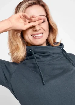 bonprix Bekleidung·Blusen & Tuniken|Bekleidung·Pullover & Strickjacken|Sweatkleid aus reiner Baumwolle nachtblau