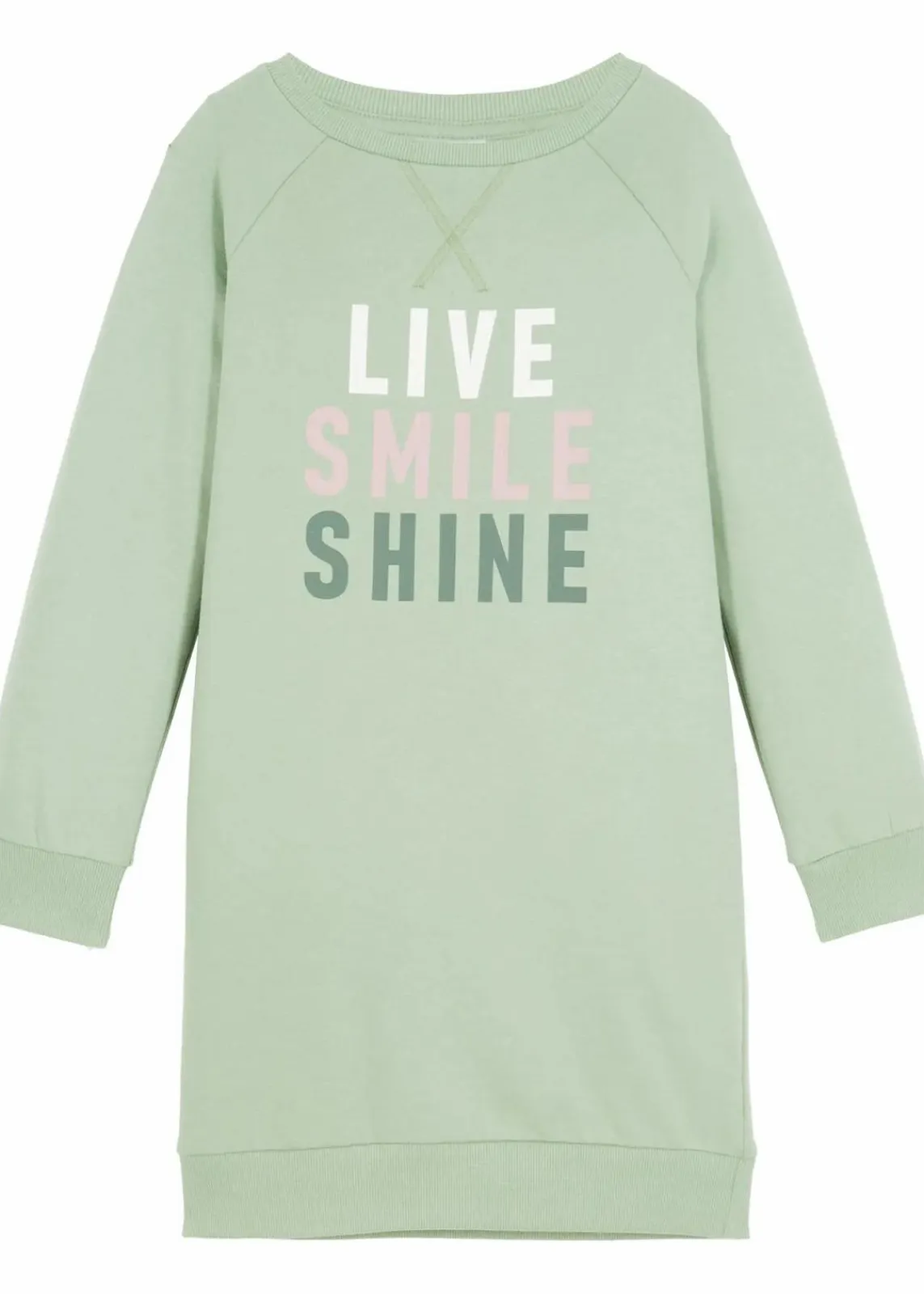 bonprix Mädchen 9-16 Jahre·Kleider & Jumpsuits|Mädchen 2-8 Jahre·Nachhaltigere Materialien|Sweatkleid aus reiner Bio-Baumwolle piniengrün
