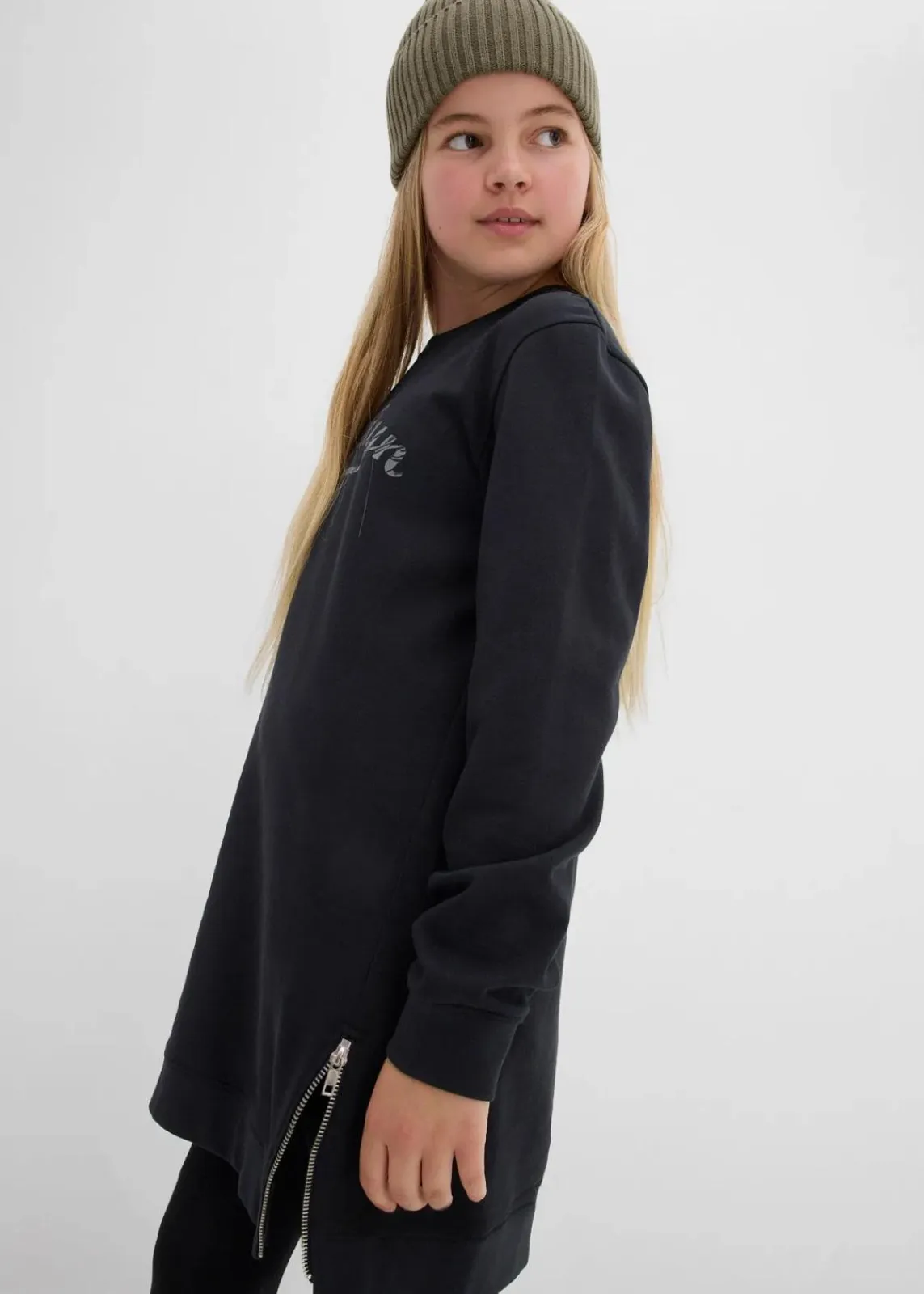 Sweatkleid aus reiner Bio-Baumwolle|bonprix Sale