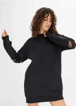 bonprix Bekleidung·Blusen & Tuniken|Sweat|Sweatkleid aus reiner Bio-Baumwolle schwarz