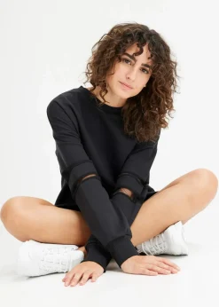 bonprix Bekleidung·Blusen & Tuniken|Sweat|Sweatkleid aus reiner Bio-Baumwolle schwarz