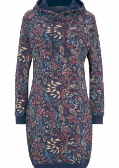 Sweatkleid, bedruckt, langarm|bonprix Hot