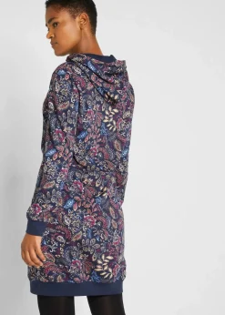 Sweatkleid, bedruckt, langarm|bonprix Hot