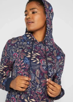 Sweatkleid, bedruckt, langarm|bonprix Hot