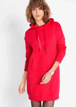 bonprix Kleider|Sweat|Sweatkleid mit Bio-Baumwolle erdbeere