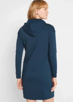 bonprix Kleider|Sweat|Sweatkleid mit Bio-Baumwolle dunkelblau