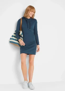 bonprix Kleider|Sweat|Sweatkleid mit Bio-Baumwolle dunkelblau