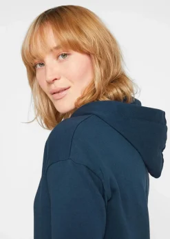 bonprix Kleider|Sweat|Sweatkleid mit Bio-Baumwolle dunkelblau