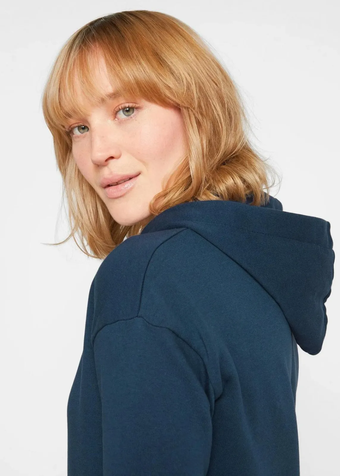 bonprix Kleider|Sweat|Sweatkleid mit Bio-Baumwolle dunkelblau