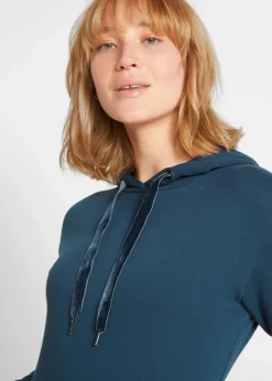 bonprix Kleider|Sweat|Sweatkleid mit Bio-Baumwolle dunkelblau