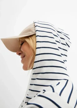 bonprix Bekleidung·Blusen & Tuniken|Sweat|Sweatshirt weiß/dunkelblau gestreift